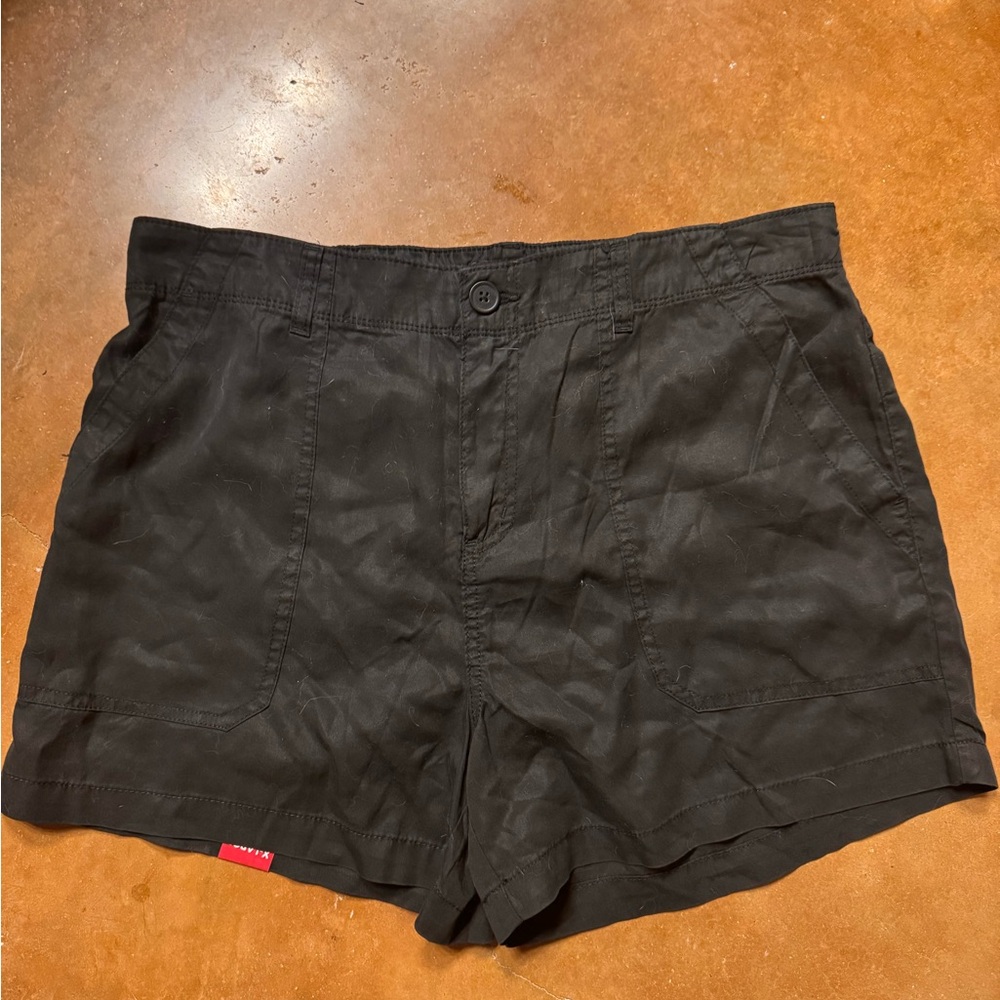 NWOT Social Standard Black Tencel Shorts - Picture 2 of 3